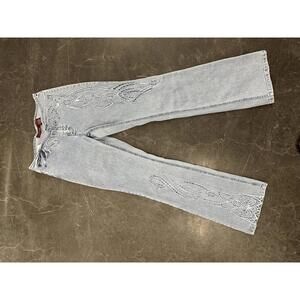 Jordache Y2K Lowrise Light Wash Cutout Detail Jeans